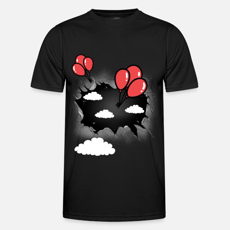 Clouds Cloud Celestial Balloons Balloon Flying Men's Functional T-Shirt