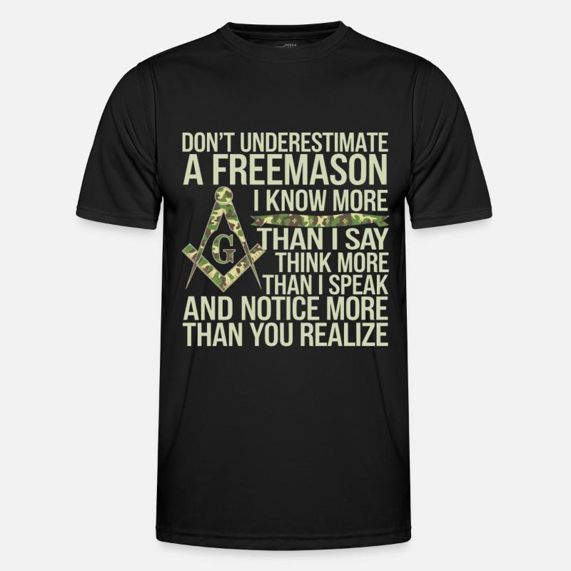 Mason Masonic Camo Freemason Men's Functional T-Shirt