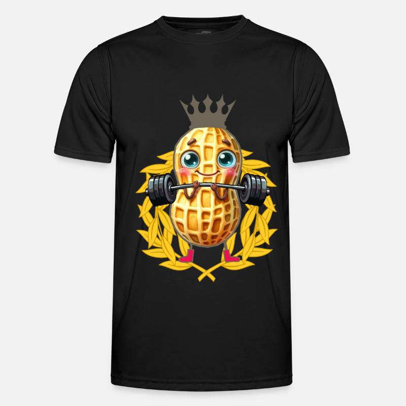 Erdnuss Gewicht hebend Lorbeerkranz Bodybuilder Männer Funktions-T-Shirt