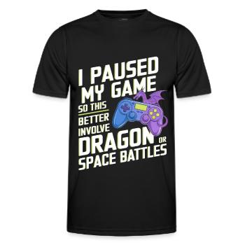 Gamer Gaming Zocken Zocker - Männer Funktions-T-Shirt - Schwarz - Vorne - AI Model Male 178 dark (178cm)