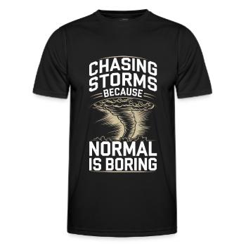 Costume de chasseur de tempête Chasseur de tempête - T-shirt sport Homme - noir - Devant - AI Model Male 178 dark (178cm)