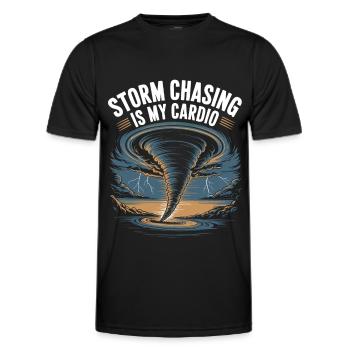 Costume de chasseur de tempête Chasseur de tempête - T-shirt sport Homme - noir - Devant - AI Model Male 178 dark (178cm)