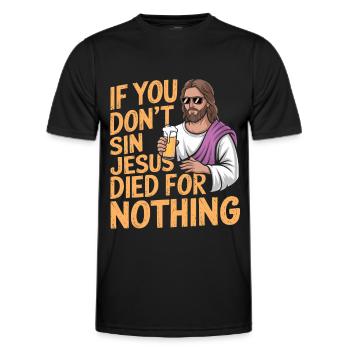 Christus Reformierte Christliche Gott Theologie - Männer Funktions-T-Shirt - Schwarz - Vorne - AI Model Male 178 dark (178cm)