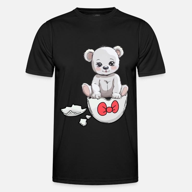 Teddy Bear Birth Baby Eggshell Hatch Men's Functional T-Shirt