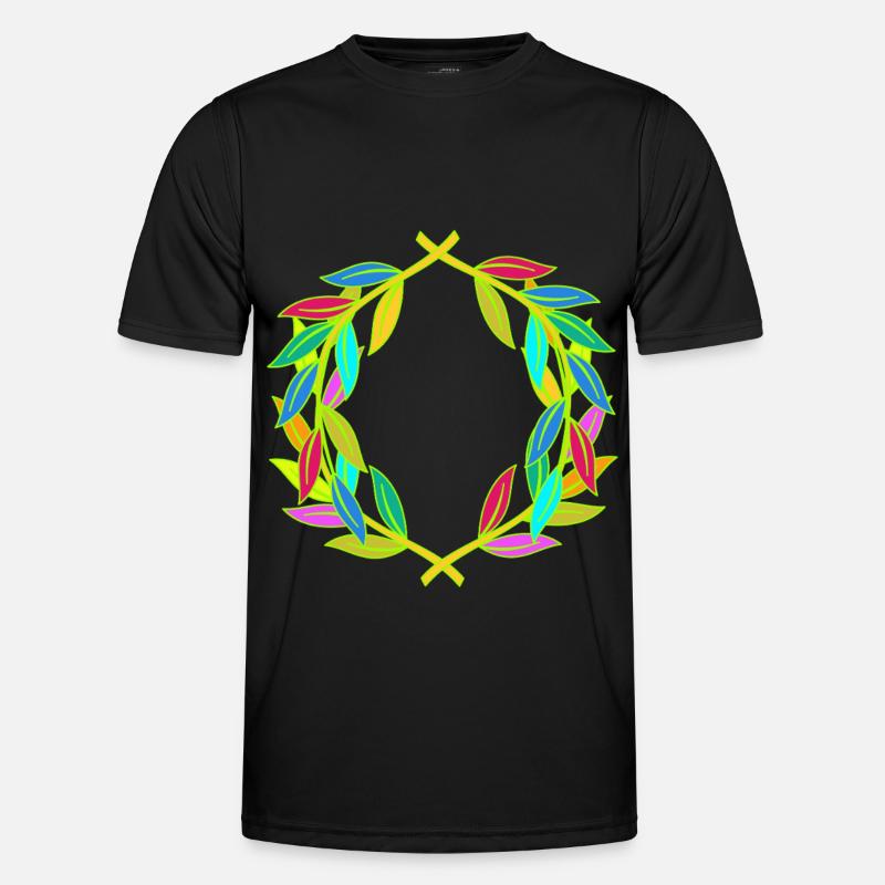 Regenbogen Lorbeerkranz Lorbeer Männer Funktions-T-Shirt