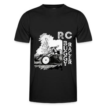 RC Buggy Racer Röntgenauto Hobby - Männer Funktions-T-Shirt - Schwarz - Vorne - AI Model Male 178 dark (178cm)