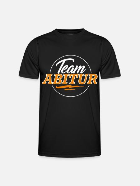 Team Abitur - Männer Funktions-T-Shirt - Schwarz