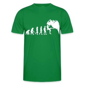 Klettern Boulder Wall Climber Evolution - Männer Funktions-T-Shirt - Kelly Green - Vorne - AI Model Male 178 dark (178cm)