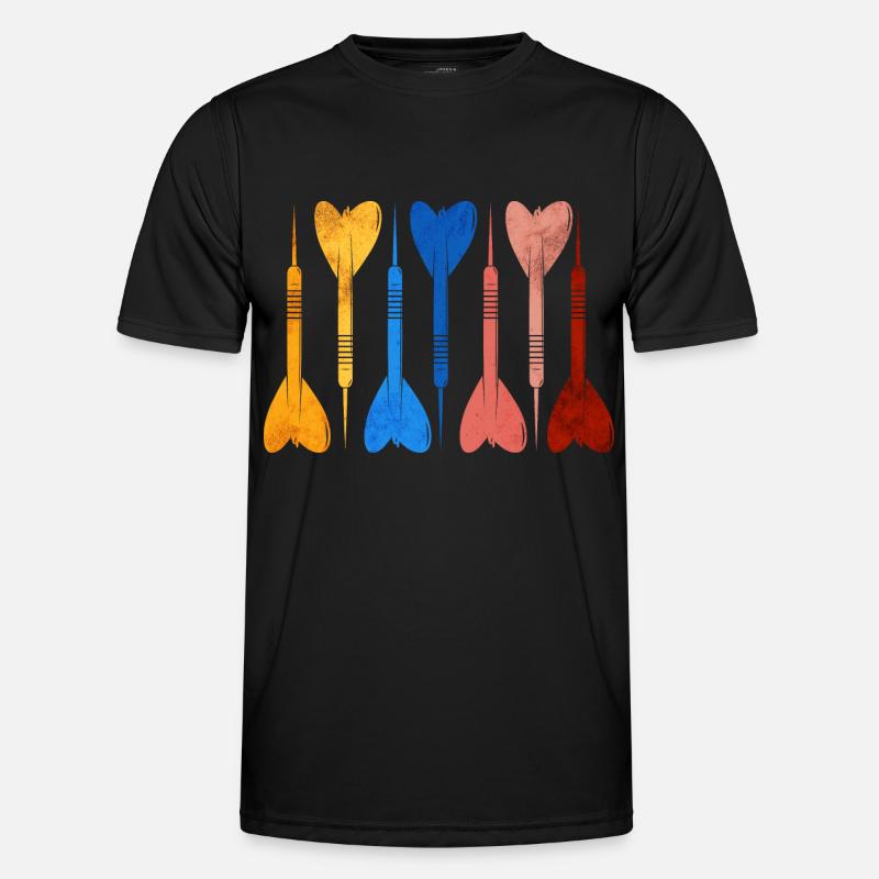 Dart Retro Darts Player - Men's Functional T-Shirt - black