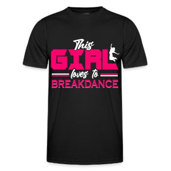 Breakdance Mädchen Breakdancer - Männer Funktions-T-Shirt - Schwarz - Vorne - AI Model Male 178 dark (178cm)