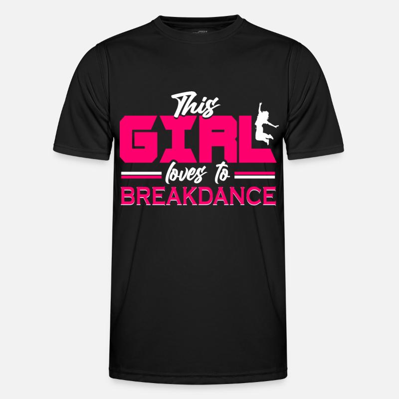 Breakdance Mädchen Breakdancer - Männer Funktions-T-Shirt - Schwarz