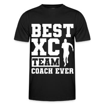 Crosslauf | Cross Country Läufer Berglauf Geschenk - Männer Funktions-T-Shirt - Schwarz - Vorne - AI Model Male 178 dark (178cm)