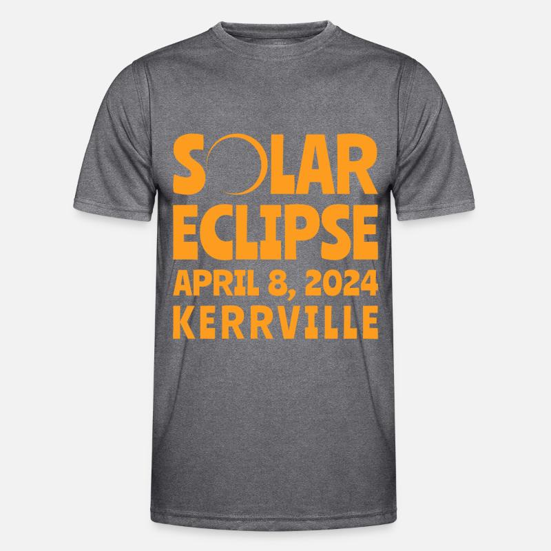Solar Eclipse 2024 Kerrville Texas Men's Functional T-Shirt