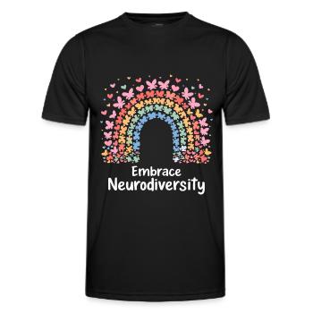 Umarme Neurodiversität - Männer Funktions-T-Shirt - Schwarz - Vorne - AI Model Male 178 dark (178cm)