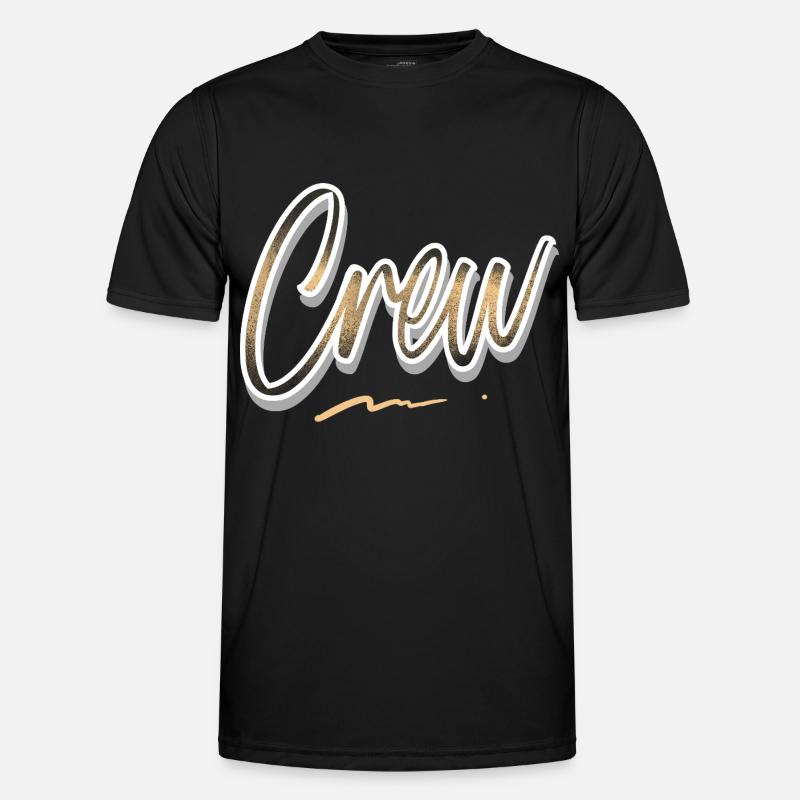 Crew - Männer Funktions-T-Shirt - Schwarz