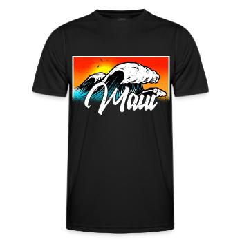 Maui Hawaii Surfen 70er Jahre Strand retro vintage - Männer Funktions-T-Shirt - Schwarz - Vorne - AI Model Male 178 dark (178cm)