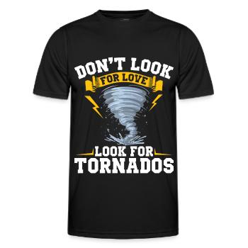 Sturmjäger Shirts | Unwetter Sturm Blitz Geschenke - Männer Funktions-T-Shirt - Schwarz - Vorne - AI Model Male 178 dark (178cm)
