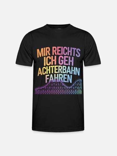 Achterbahn Freizeitpark Roller Coaster - Männer Funktions-T-Shirt - Schwarz