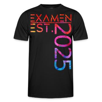 Examen EST. 2025 - Männer Funktions-T-Shirt - Schwarz - Vorne - AI Model Male 178 dark (178cm)