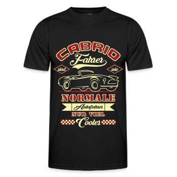 Cabrio Fahrer sind wie normale Autofahrer - Männer Funktions-T-Shirt - Schwarz - Vorne - AI Model Male 178 dark (178cm)