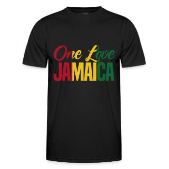 a dear jamaica - Men's Functional T-Shirt - black - Front - AI Model Male 178 dark (178cm)