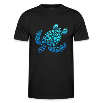 Turtle Sea Ocean Animals Turtle - Men's Functional T-Shirt - black - Front - AI Model Male 178 dark (178cm)