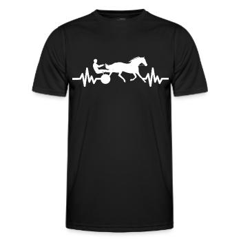 Heartbeat Horse Stallion Jument Ross Polo - T-shirt sport Homme - noir - Devant - AI Model Male 178 dark (178cm)