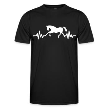 Heartbeat - Étalon Cheval Jument Ross Equestrian - T-shirt sport Homme - noir - Devant - AI Model Male 178 dark (178cm)