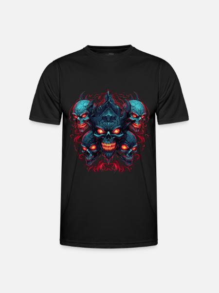 Abstract Devil Satan Skeleton Demons - Men's Functional T-Shirt - black