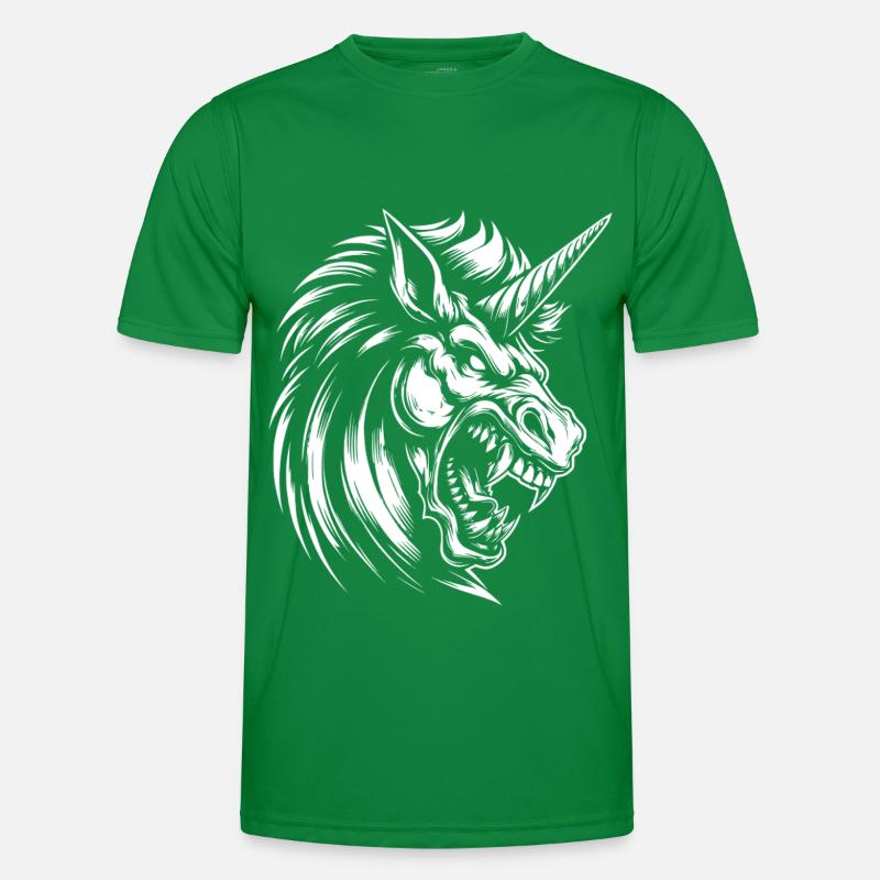 Wütendes Einhorn Männer Funktions-T-Shirt