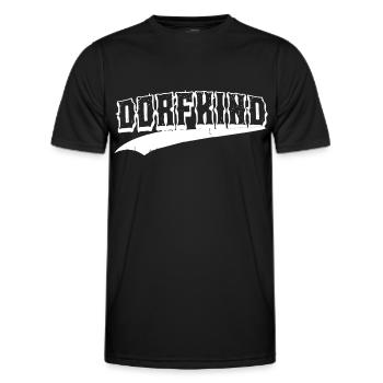 dorf dorfkind aufkleber sticker dorfi stadt fest - Männer Funktions-T-Shirt - Schwarz - Vorne - AI Model Male 178 dark (178cm)