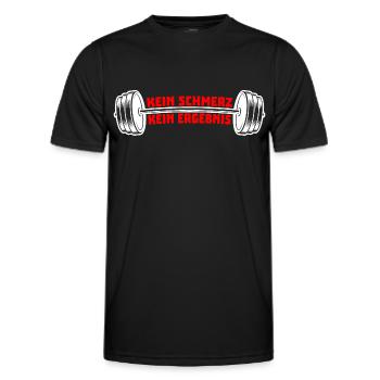 Bodybuildung Kraftsport Schmerz - Männer Funktions-T-Shirt - Schwarz - Vorne - AI Model Male 178 dark (178cm)