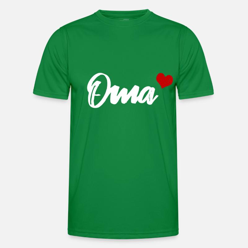 Oma Großmutter Herz Männer Funktions-T-Shirt