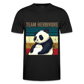 VINTAGE TEAM HERBIVORE - Men's Functional T-Shirt - black - Front - AI Model Male 178 dark (178cm)