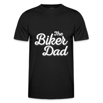 Biker Dad Vater Papa Motorrad Downhill Motocross - Männer Funktions-T-Shirt - Schwarz - Vorne - AI Model Male 178 dark (178cm)