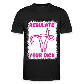 Regulieren Sie Ihren Schwanz - Männer Funktions-T-Shirt - Schwarz - Vorne - AI Model Male 178 dark (178cm)