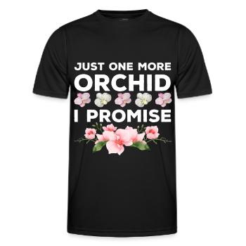 Nur noch eine Orchidee, die ich verspreche - Männer Funktions-T-Shirt - Schwarz - Vorne - AI Model Male 178 dark (178cm)