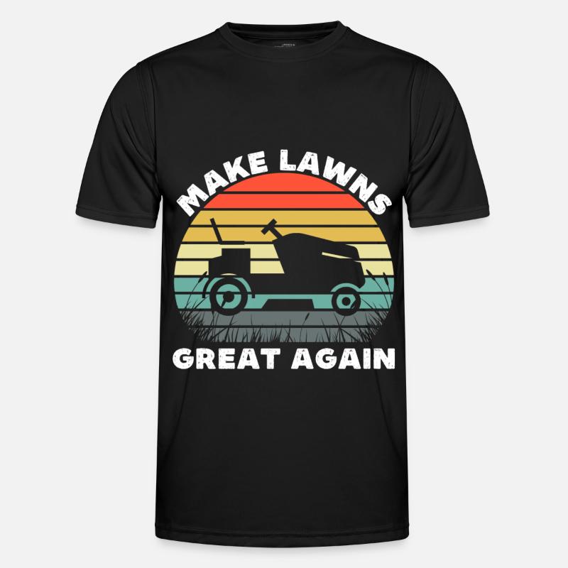 Make lawns great again - Men's Functional T-Shirt - black
