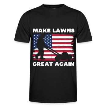 Rasen wieder toll machen - Männer Funktions-T-Shirt - Schwarz - Vorne - AI Model Male 178 dark (178cm)