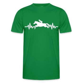 Heartbeat - Étalon Cheval Jument Ross Equestrian - T-shirt sport Homme - vert - Devant - AI Model Male 178 dark (178cm)