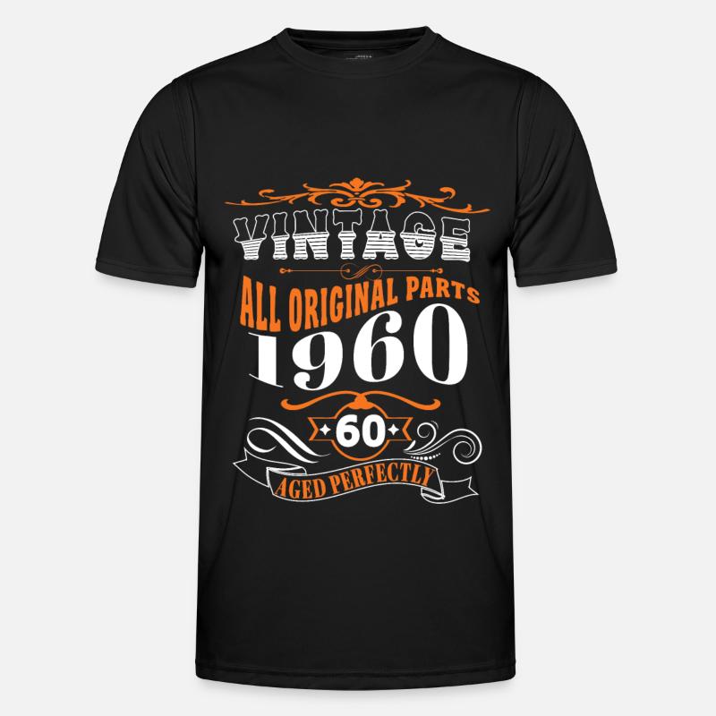 60-års fødselsdag ALL ORIGINAL 1960 Perfekt modnet - Funktionsshirt til herrer - sort