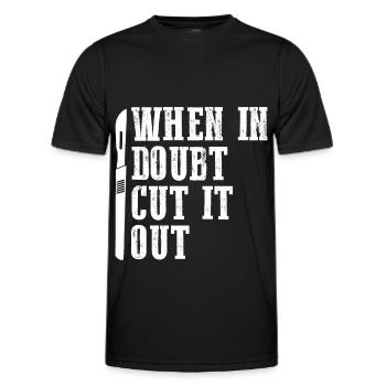 Chirurg Skalpell Arzt Chirurgie Krankenhaus - Männer Funktions-T-Shirt - Schwarz - Vorne - AI Model Male 178 dark (178cm)