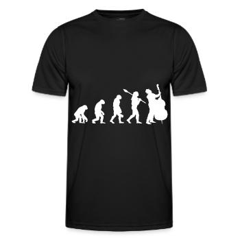 Kontrabass Streichinstrument Orchester Konzert - Männer Funktions-T-Shirt - Schwarz - Vorne - AI Model Male 178 dark (178cm)