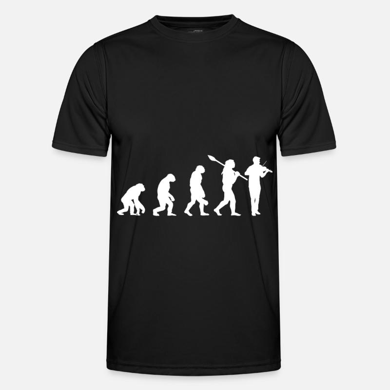 Bratsche Evolution Instrumente Konzert - Männer Funktions-T-Shirt - Schwarz