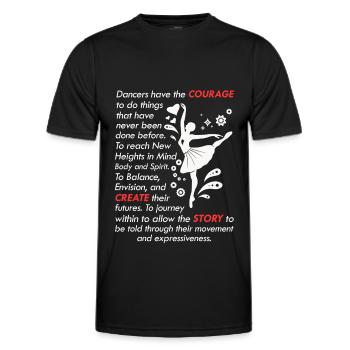 Danseuse de ballet ballerine école de danse - T-shirt sport Homme - noir - Devant - AI Model Male 178 dark (178cm)