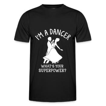 Foxtrot dancer dance school dance class dance - Men's Functional T-Shirt - black - Front - AI Model Male 178 dark (178cm)