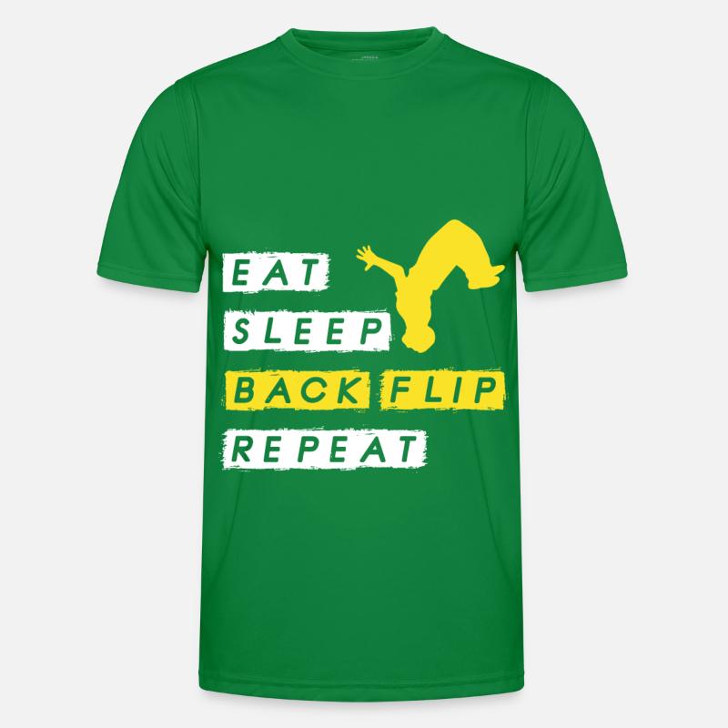 Parkour Backflip Athlete Workout Training Men's Functional T-Shirt