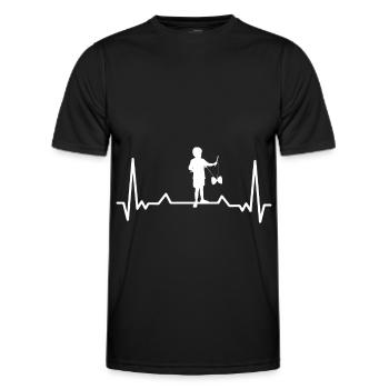 Diabolo jonglieren Schulkind Herzschlag Sport - Männer Funktions-T-Shirt - Schwarz - Vorne - AI Model Male 178 dark (178cm)