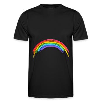 Regenbogen Kinder Einschulung - Männer Funktions-T-Shirt - Schwarz - Vorne - AI Model Male 178 dark (178cm)