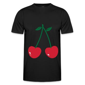 cherry - Men's Functional T-Shirt - black - Front - AI Model Male 178 dark (178cm)